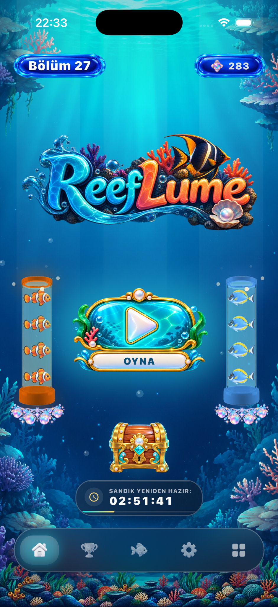ReefLume home screen